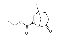 1-methyl-4-oxo-6-aza-bicyclo[3.2.1]octane-6-carboxylic acid ethyl ester Structure