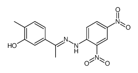 3-Hydroxy-4-methylacetophenon-2,4-dinitrophenylhydrazon结构式