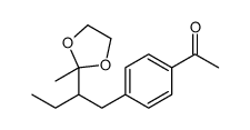 1-[4-[2-(2-methyl-1,3-dioxolan-2-yl)butyl]phenyl]ethanone Structure