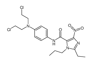 N-[4-[bis(2-chloroethyl)amino]phenyl]-2-ethyl-5-nitro-3-propylimidazole-4-carboxamide Structure