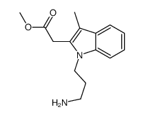 methyl 2-[1-(3-aminopropyl)-3-methylindol-2-yl]acetate Structure