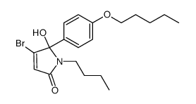 4-bromo-1-butyl-5-hydroxy-5-(4-pentyloxy-phenyl)-1,5-dihydro-pyrrol-2-one结构式
