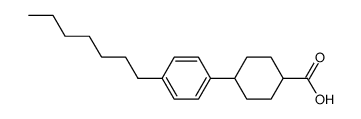 4-(4-Heptyl-phenyl)-cyclohexanecarboxylic acid结构式