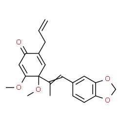 4-[(Z)-2-(1,3-Benzodioxol-5-yl)-1-methylvinyl]-4,5-dimethoxy-2-(2-propenyl)-2,5-cyclohexadien-1-one structure