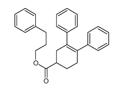 3-phenylpropyl 3,4-diphenylcyclohex-3-ene-1-carboxylate Structure