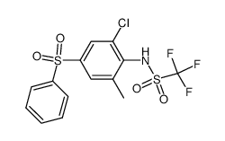 N-(4-Benzenesulfonyl-2-chloro-6-methyl-phenyl)-C,C,C-trifluoro-methanesulfonamide Structure