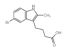 4-(5-bromo-2-methyl-1H-indol-3-yl)butanoic acid结构式