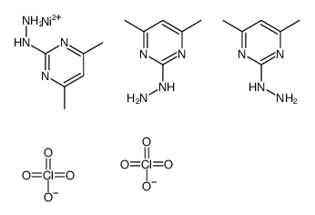 (4,6-dimethylpyrimidin-2-yl)hydrazine,nickel(2+),diperchlorate结构式