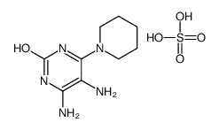 5,6-diamino-4-piperidin-1-yl-1H-pyrimidin-2-one,sulfuric acid结构式