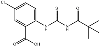 5-chloro-2-[[[(2,2-dimethyl-1-oxopropyl)amino]thioxomethyl]amino]-benzoic acid Structure