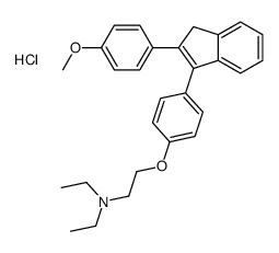 N,N-diethyl-2-[4-[2-(4-methoxyphenyl)-3H-inden-1-yl]phenoxy]ethanamine,hydrochloride Structure