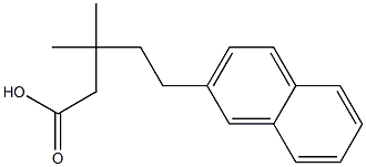 β,β-Dimethyl-2-naphthalenepentanoic acid结构式