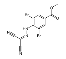 methyl 3,5-dibromo-4-[2-(dicyanomethylidene)hydrazinyl]benzoate Structure