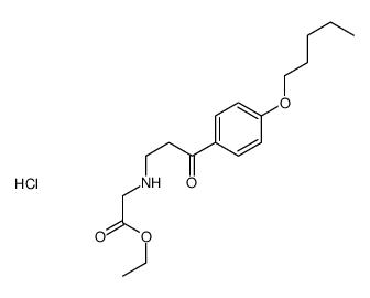 ethyl 2-[[3-oxo-3-(4-pentoxyphenyl)propyl]amino]acetate,hydrochloride结构式