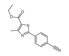 ethyl 2-(4-cyanophenyl)-4-methyl-1,3-thiazole-5-carboxylate Structure