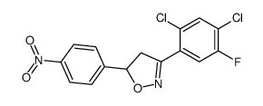 3-(2,4-dichloro-5-fluorophenyl)-5-(4-nitrophenyl)-4,5-dihydro-1,2-oxazole Structure