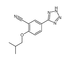 2-(2-methylpropoxy)-5-(2H-tetrazol-5-yl)benzonitrile结构式