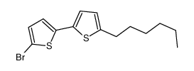 5-溴-5'-己基-2,2'-双噻酚结构式