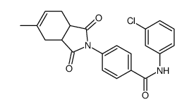 N-(3-chlorophenyl)-4-(5-methyl-1,3-dioxo-3a,4,7,7a-tetrahydroisoindol-2-yl)benzamide结构式