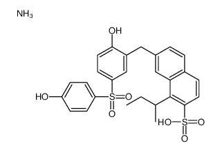 ammonium 7-[[2-hydroxy-5-[(4-hydroxyphenyl)sulphonyl]phenyl]methyl](1-methylpropyl)naphthalene-2-sulphonate Structure