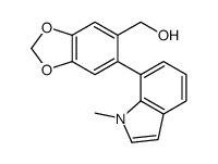 [6-(1-methylindol-7-yl)-1,3-benzodioxol-5-yl]methanol结构式