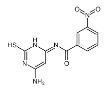 N-(6-amino-2-sulfanylidene-1H-pyrimidin-4-yl)-3-nitrobenzamide结构式