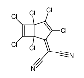 2-(1,3,4,5,6,7-Hexachloro-bicyclo[3.2.0]hepta-3,6-dien-2-ylidene)-malononitrile结构式