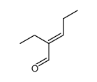 (E)-2-ethyl-pent-2-enal结构式