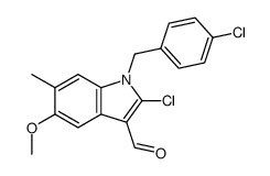2-chloro-1-(4-chlorobenzyl)-5-methoxy-6-methylindole-3-carbaldehyde结构式