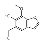 6-Hydroxy-7-methoxy-5-benzofurancarboxaldehyde Structure