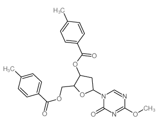 [5-(4-methoxy-2-oxo-1,3,5-triazin-1-yl)-3-(4-methylbenzoyl)oxy-oxolan-2-yl]methyl 4-methylbenzoate structure