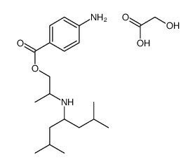 1-(4-aminobenzoyl)oxypropan-2-yl-(2,6-dimethylheptan-4-yl)azanium,2-hydroxyacetate Structure