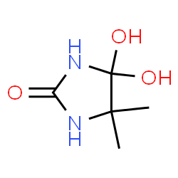 2-Imidazolidinone, 4,4-dihydroxy-5,5-dimethyl- (9CI) Structure