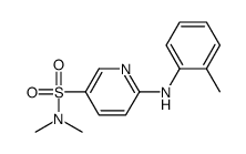 N,N-dimethyl-6-(2-methylanilino)pyridine-3-sulfonamide结构式