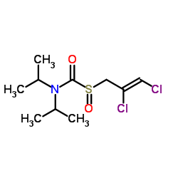 1-((2,3-Dichloro-2-propenyl)sulfinyl)-N,N-bis(1-methylethyl)formamide结构式
