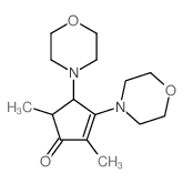 2,5-dimethyl-3,4-dimorpholin-4-yl-cyclopent-2-en-1-one Structure