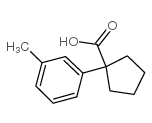 1-(3-甲基苯基)环戊烷-1-羧酸结构式