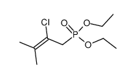 diethyl (2-chloro-3-methyl-2-butenyl)phosphonate结构式