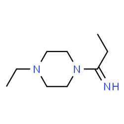 Piperazine, 1-ethyl-4-(1-iminopropyl)- (9CI) Structure