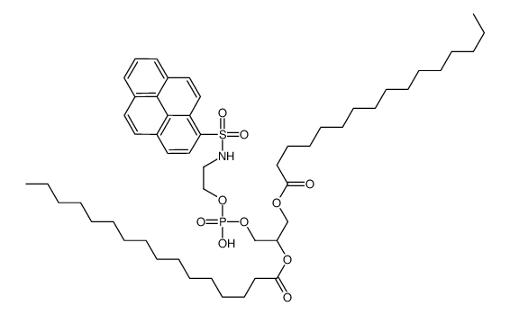 N-(1-pyrenesulfonyl)dipalmitoyl-L-alpha-phosphatidylethanolamine Structure