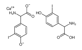 calcium,2-amino-2-(4-hydroxy-3-iodophenyl)acetate结构式