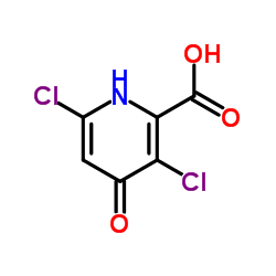 3,6-Dichloro-4-oxo-1,4-dihydro-2-pyridinecarboxylic acid结构式