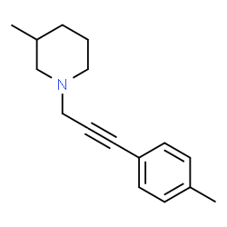 Piperidine, 3-methyl-1-[3-(4-methylphenyl)-2-propynyl]- (9CI) Structure