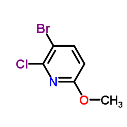 2-氯-3-溴-6-甲氧基吡啶结构式