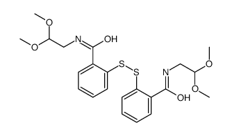 N-(2,2-dimethoxyethyl)-2-[[2-(2,2-dimethoxyethylcarbamoyl)phenyl]disulfanyl]benzamide Structure