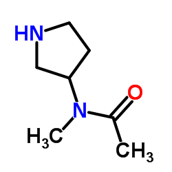3-(N-乙酰-N-甲氨基)吡咯烷结构式