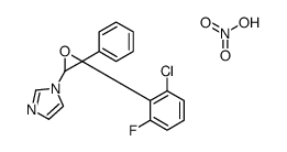 1-[3-(2-chloro-6-fluorophenyl)-3-phenyloxiran-2-yl]imidazole,nitric acid Structure