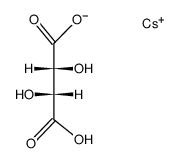 2,3-Dihydroxybutanedioic acid hydrogen 1-cesium salt Structure