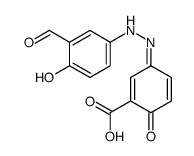 3-[(3-formyl-4-hydroxyphenyl)hydrazinylidene]-6-oxocyclohexa-1,4-diene-1-carboxylic acid Structure