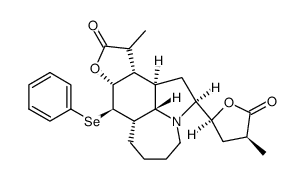 (-)-8-des-ethyl,(8S)-phenylseleno-13-epituberostemonine Structure